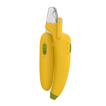 Banana Shaped LED Pet Nail Clipper & Multi-Functional Sharpener for Cats and Dogs - Wnkrs