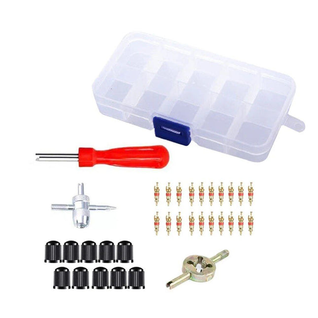 33-Piece Car Tyre Valve Repair & Installation Kit - Wnkrs