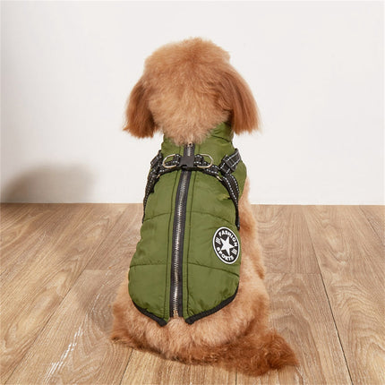 Vêtements pour chiens Manteau imperméable pour animaux de compagnie avec harnais