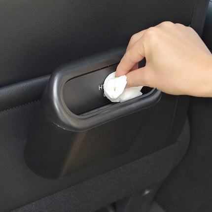 Papelera compacta para colgar en el coche: tipo prensa, resistente al agua