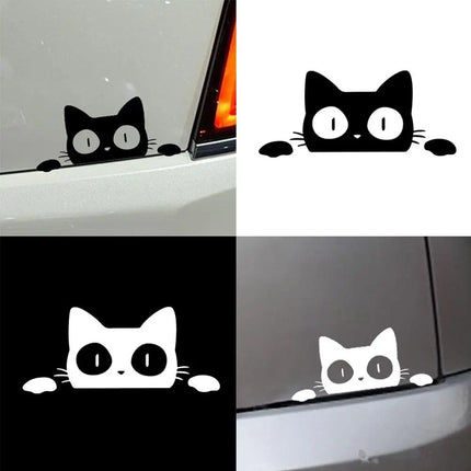 Reflective Peeking Cat Decal - Wnkrs