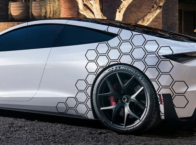 Universal Honeycomb Car Graphics Vinyl Decal Set - Wnkrs