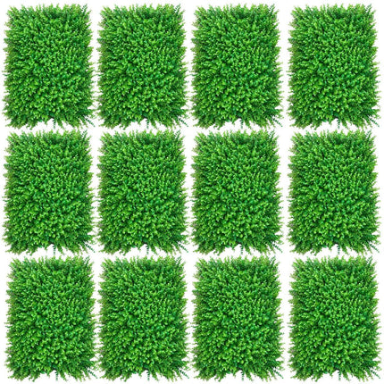 12pcs Artificial Mat Panel Wall Hedge Decor - Wnkrs