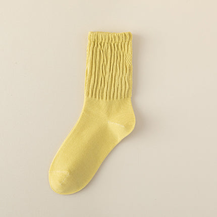 Chaussettes mi-hautes en coton pour femmes pour le printemps et l'automne