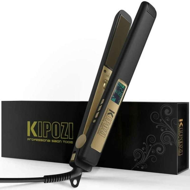 Professional Titanium Plate Flat Iron with LCD Digital Screen - Wnkrs