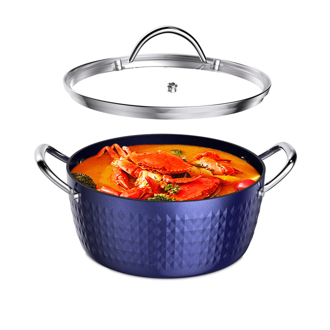 Casserole Dish, Induction Saucepan With Lid, 24cm 2.2L Stock Pots Non Stick Saucepan, Aluminum Ceramic Coating Cooking Pot Free, Suitable For All Hobs Types,  Amazon Banned