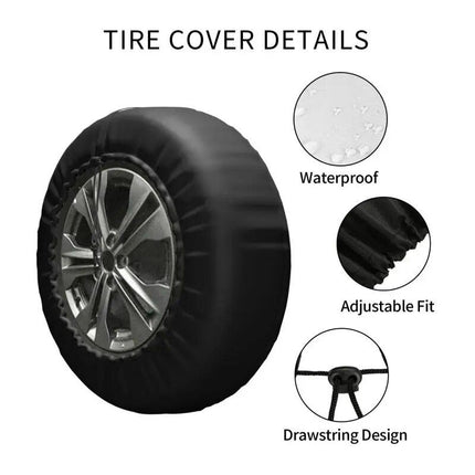 Universal Adventure-Ready SUV & Trailer Spare Tire Cover - Durable Weatherproof Protector 14", 15", 16", 17" Inch - Wnkrs