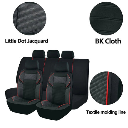 Fundas de asiento de coche de esponja universal de 4 mm con diseño 5D: se adaptan a la mayoría de los automóviles, camiones y SUV