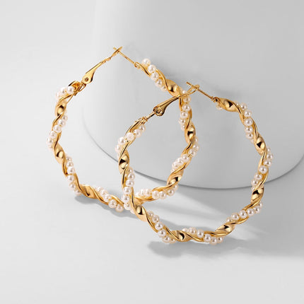 Women's Wreath Shaped Hoop Earrings - Wnkrs