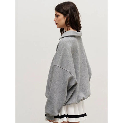 Women's Oversized Fleece-Lined Turtleneck Pullover