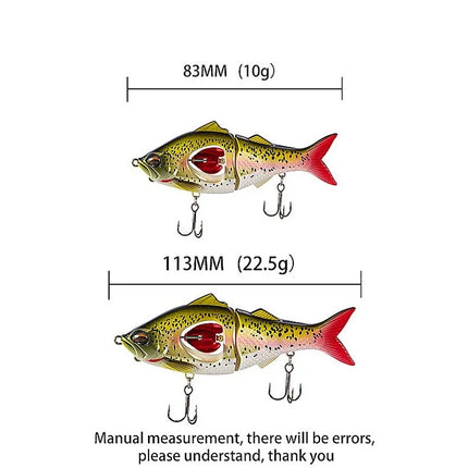 Señuelo de pesca Swimbait articulado que se hunde