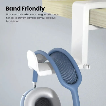 360° Rotating No-Punch Headphone and Organizer Hook for Desk