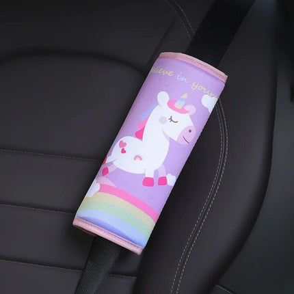 Kid's Comfort Car Seatbelt Protector with Cartoon Design - Wnkrs