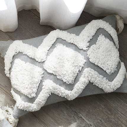 Nordic Moroccan tufted geometric tassel pillowcase - Wnkrs