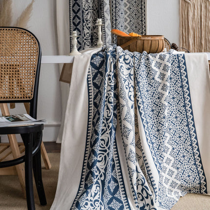 Half Shade Cotton And Linen Printed Curtain - Wnkrs