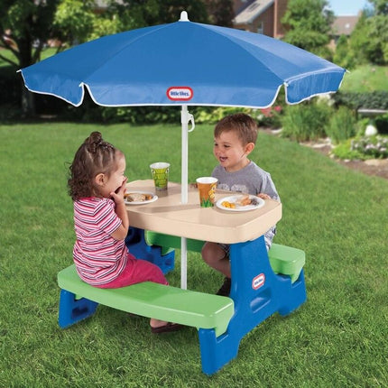 Kid-Friendly Picnic Table with UV Protection Umbrella - Wnkrs