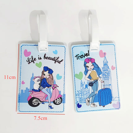 2-Piece Set PU Leather Luggage Tags