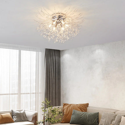 Elegant Gold/Silver Crystal LED Ceiling Light - Wnkrs