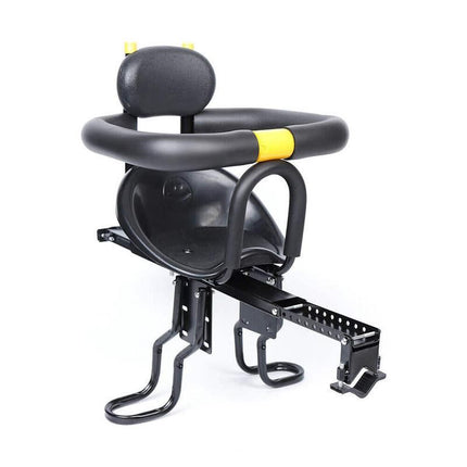 Child-Friendly Front Mount Bike Seat with Safety Harness and Foot Pedals for Kids - Wnkrs