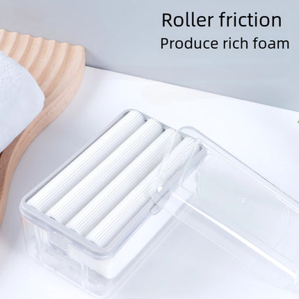 Roller Type Soap Dish Holder for Bathroom with Drainage and Storage