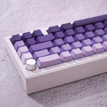 Juego de teclas PBT en color morado degradado para interruptores Cherry MX