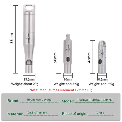 Titanium Emergency Survival Whistle