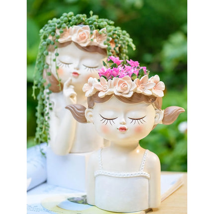 Charmante jardinière Fairy Girl de 7,8 pouces pour plantes succulentes