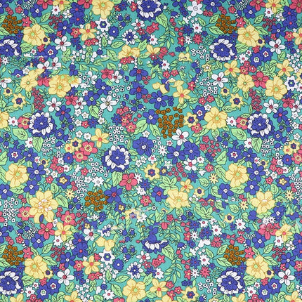 Plant Flower Small Clear Floral Twill Cotton Fabric - Wnkrs