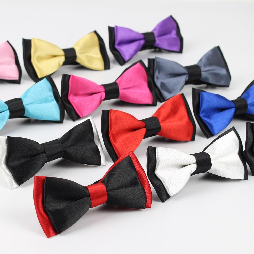 Classic Solid Color Bow Ties for Men