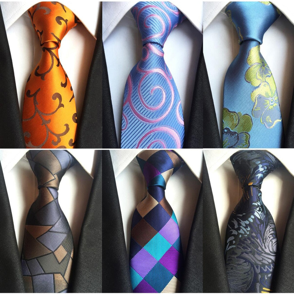 Men's Printed Silk Tie, 8cm Wide