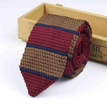 Knitted Striped Classic Men's Ties - Wnkrs