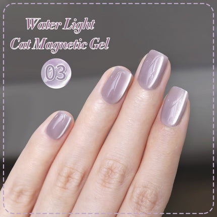 Esmalte de uñas en gel magnético con forma de gato y cuentas de cristal brillantes