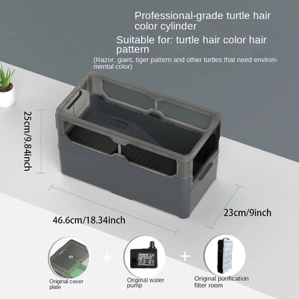 Bac à tortues brésilien avec plate-forme de séchage - Aquarium anti-fuite