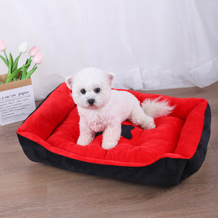 Lit pour chien en peluche confortable