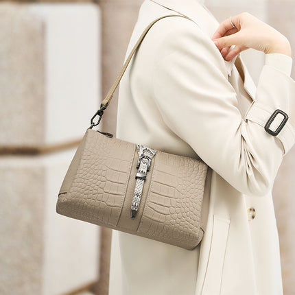 Sac à bandoulière en cuir véritable pour femme