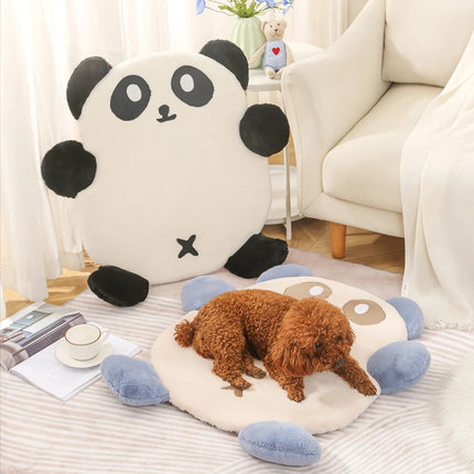 Cama para mascotas con forma de panda: almohadilla para dormir cálida, antideslizante y extraíble para gatos y perros