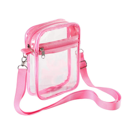 Sac à bandoulière en PVC transparent pour femme, approuvé pour le stade