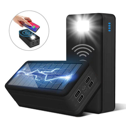 100000mAh Magnetic Wireless Solar Power Bank with Super Fast Charging & 4 USB Ports - Wnkrs