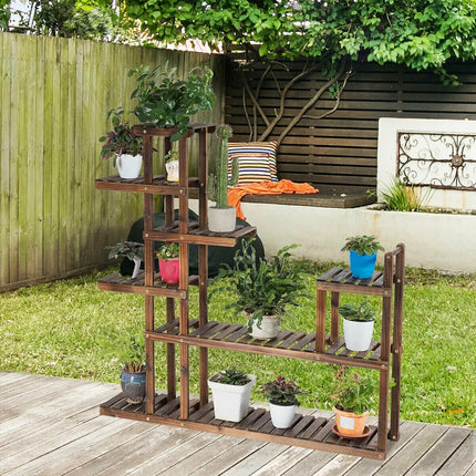 Eco-Friendly 7-Tier Solid Wood Plant Stand - Wnkrs