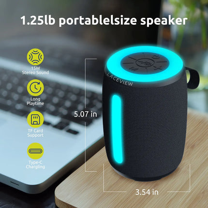 Enceinte Bluetooth étanche avec appairage TWS, spectacle de lumière LED et autonomie de batterie de 12 heures