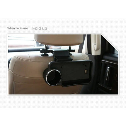Foldable Car Storage Tray with Dual-Seat Cup & Phone Holder - Wnkrs
