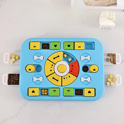 Jouet puzzle interactif pour chien avec alimentation lente