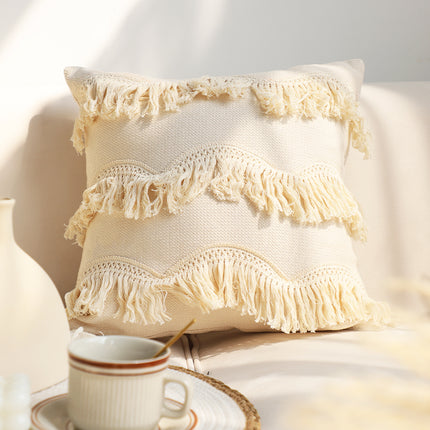 Pillowcase Tufted Pillow Solid Color Cover Waist Cushion - Wnkrs