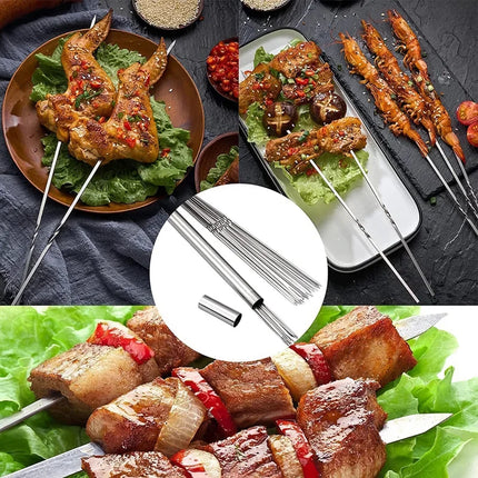 Ensemble de brochettes pour barbecue en acier inoxydable