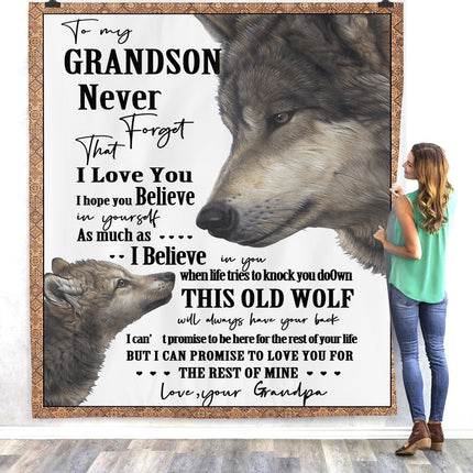 Flannel 3D Wolf Print Blanket - Wnkrs