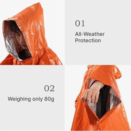 Poncho imperméable d'urgence et couverture de survie