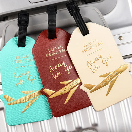 Portable PU Leather Luggage Tag