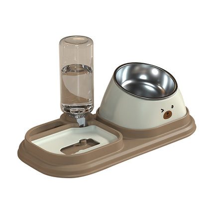 Distributeur d'eau automatique 2 en 1 pour animaux de compagnie et bol pour chat Slow Food