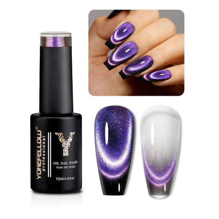 Juego de 5 esmaltes de uñas en gel magnéticos Dream Cat de 10 ml: esmalte semipermanente para manicura con luz UV y LED