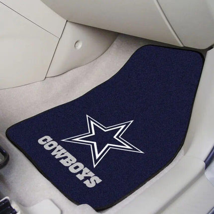 2-pc Carpeted Car Mats with Team Spirit Design - Wnkrs